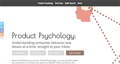 Desktop Screenshot of productpsychology.com